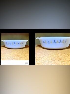 2 bowls dishes piece fireking candle glow pattern set mcm vintage phenomenal